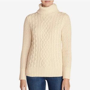 Eddie Bauer Cable Fable Turtleneck Sweater